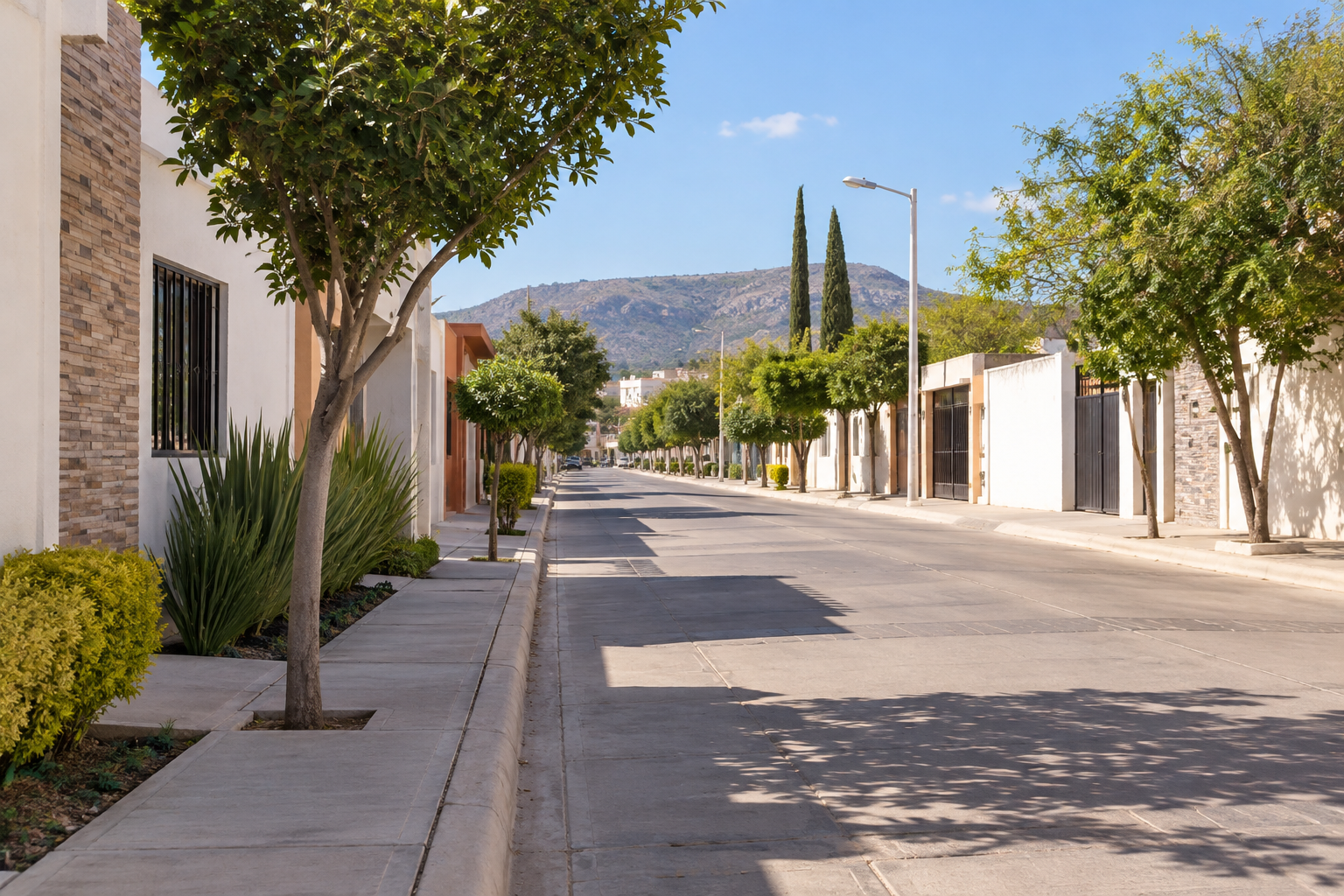 Ilustración generada con IA de una calle residencial; no representa la sede CIS.